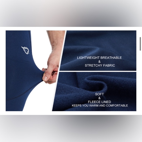 NWT Baleaf Men’s Fleece Lined Cycling Bib Pants - Picture 10 of 16